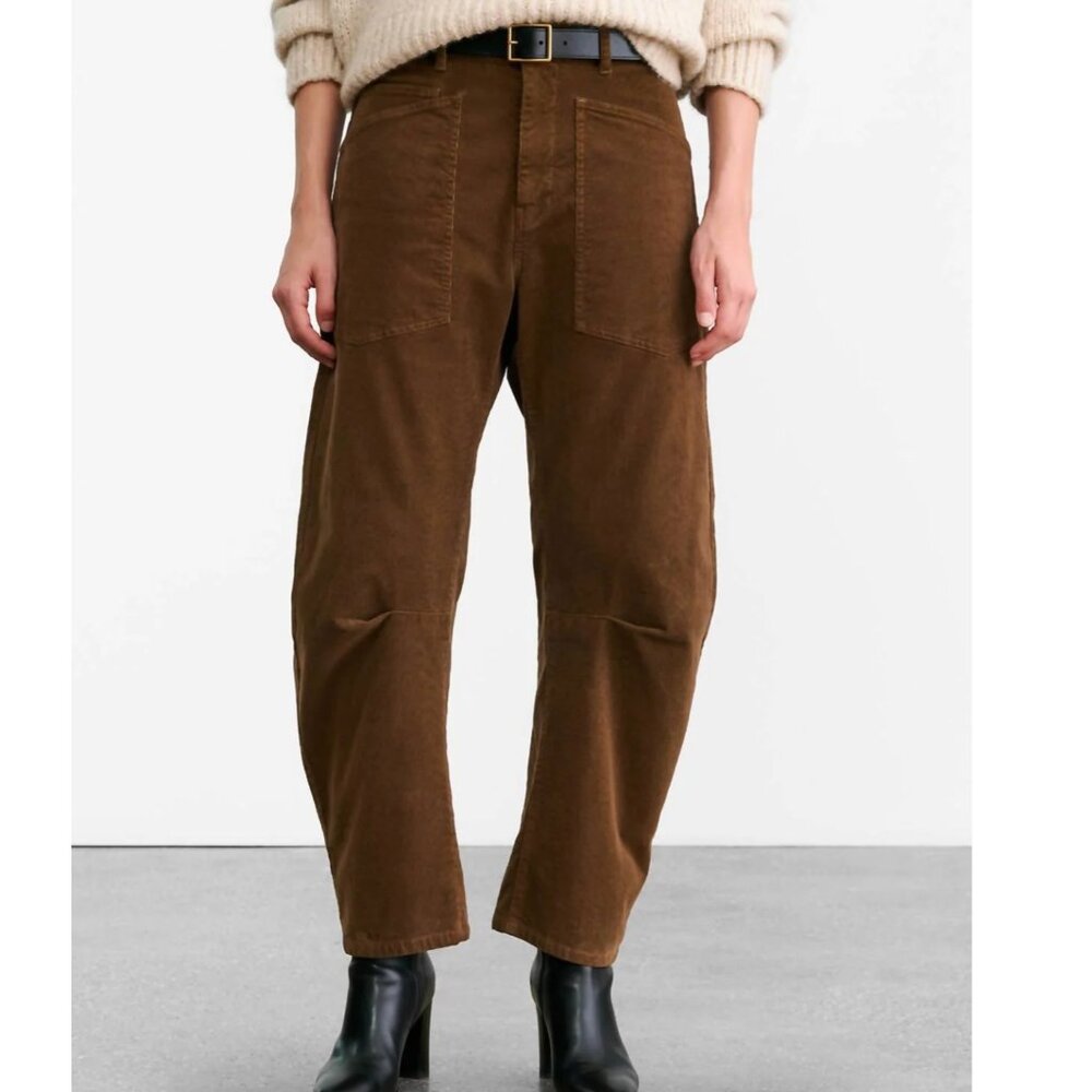 Nili Lotan Shon Pants Cigar Brown Corduroy Size 0